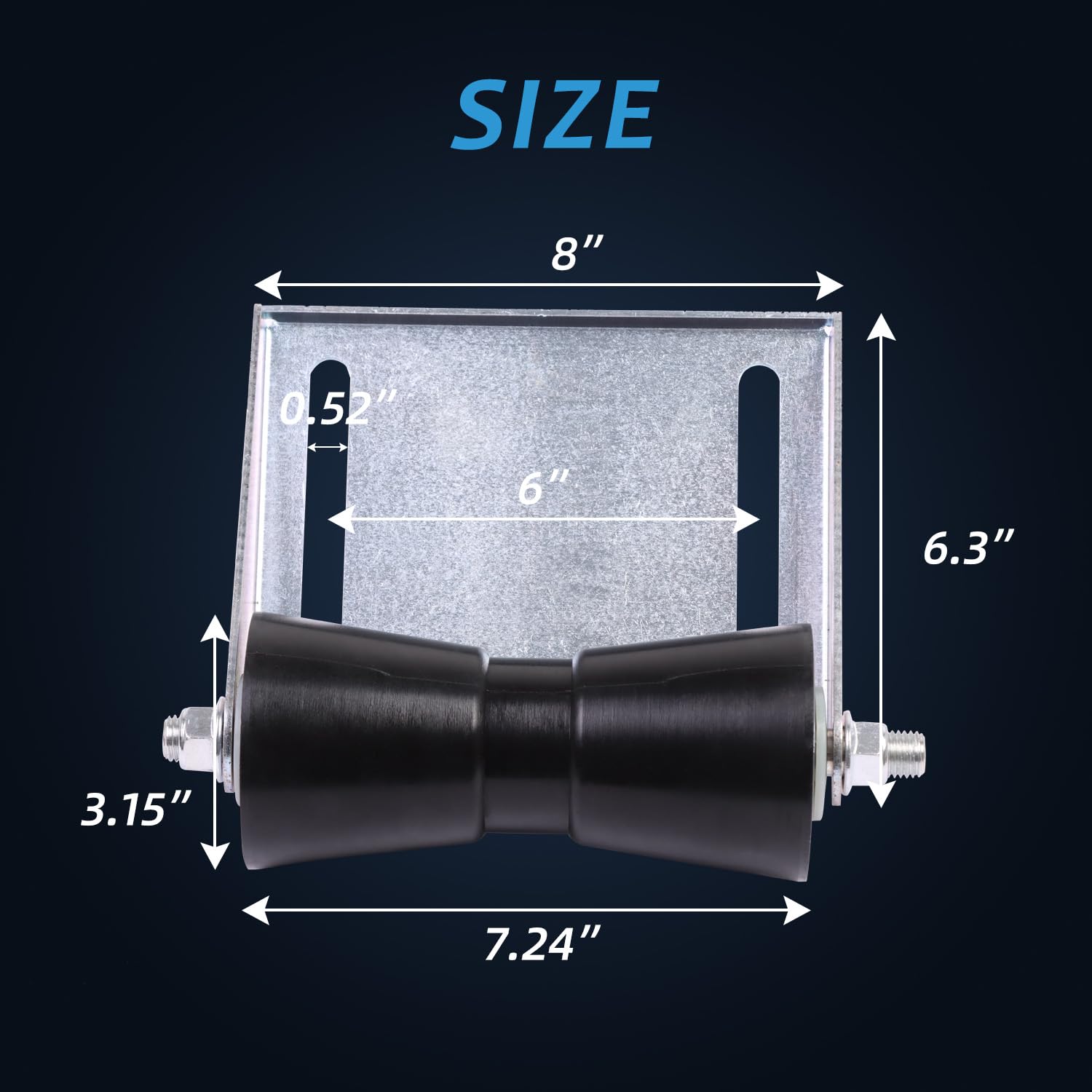 Tie Down 86280 8 In. Keel Roller With Panel Bracket Assembly | Tie Down - Foto 8
