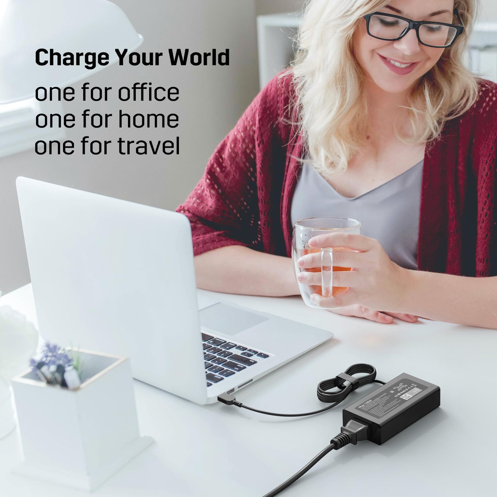 Ładowarka do laptopa 100 W USB C do Lenovo Yoga 9i 9 7i 7, Yoga Slim 7 Pro, ThinkBook 16 15, IdeaPad 5 Pro 16, ADL100YLC3A, ADL100YDC3A, SA11D52396, GX21J75543, 5A11J62105 zasilacz typu C Sznurek