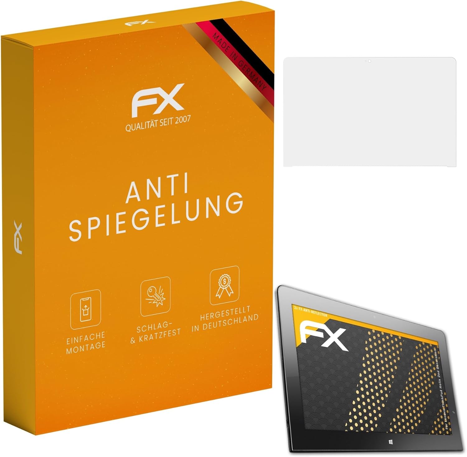 atFoliX Screen Protector compatible with Lenovo ThinkPad Helix 2nd Generation Screen Protection Film, anti-reflective and shock-absorbing FX Protector Film (2X)