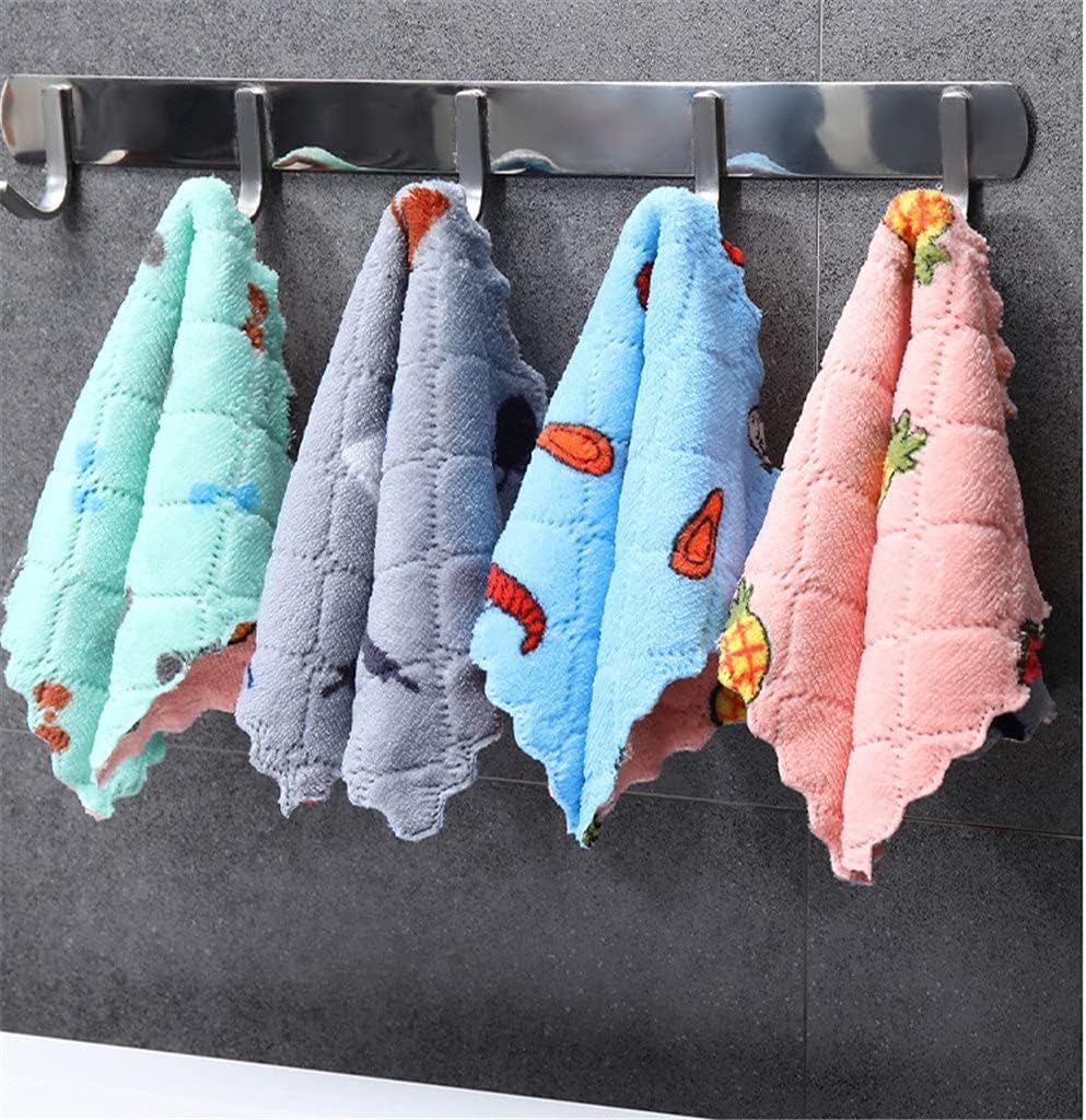 5/10pcs Household Fiber Kitchen Towel Absorbent Thickened Cleaning Cloth Wipe Countertop Kitchen Towel 27 * 16cm(27 * 16CM-10PCS)