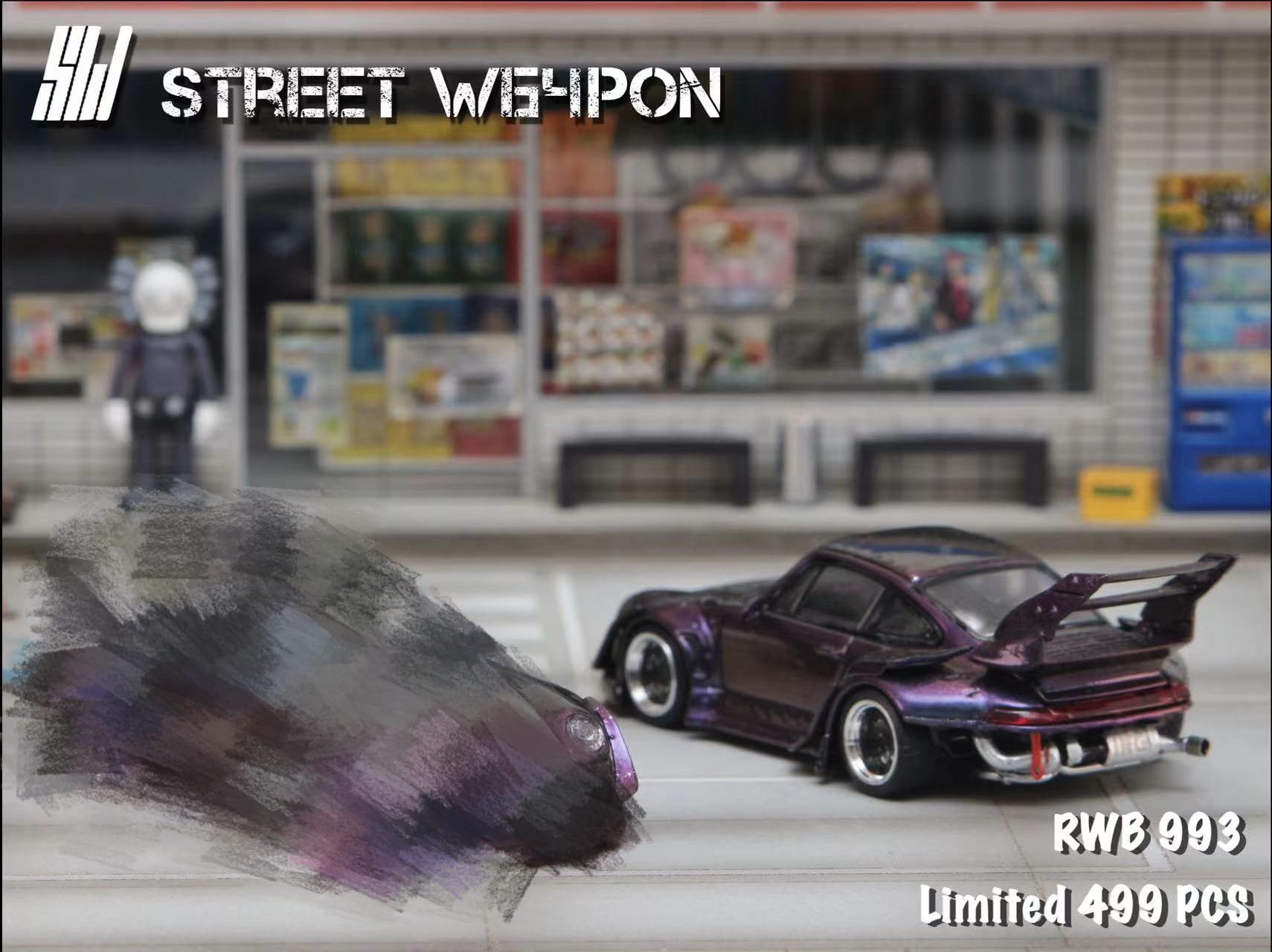 Amazon | 1/64 street weapon RWB 993 ポルシェ パープル ハイ