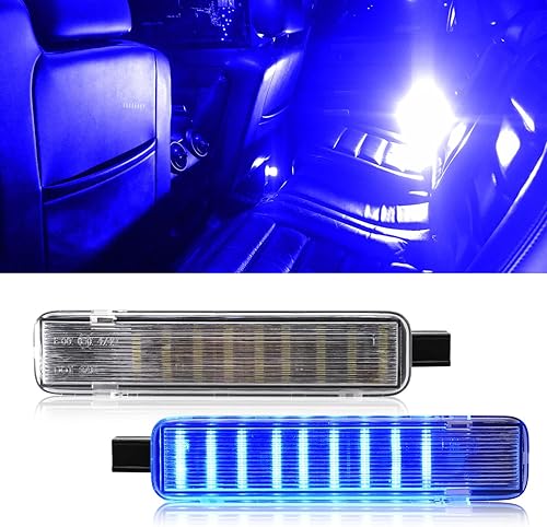 Lámpara LED para puerta interior de cortesía compatible con CK SilveradoSierra 1500 2500 3500Pickup SuburbanTahoeAvalancheYukon XL EscaladeH2 azul