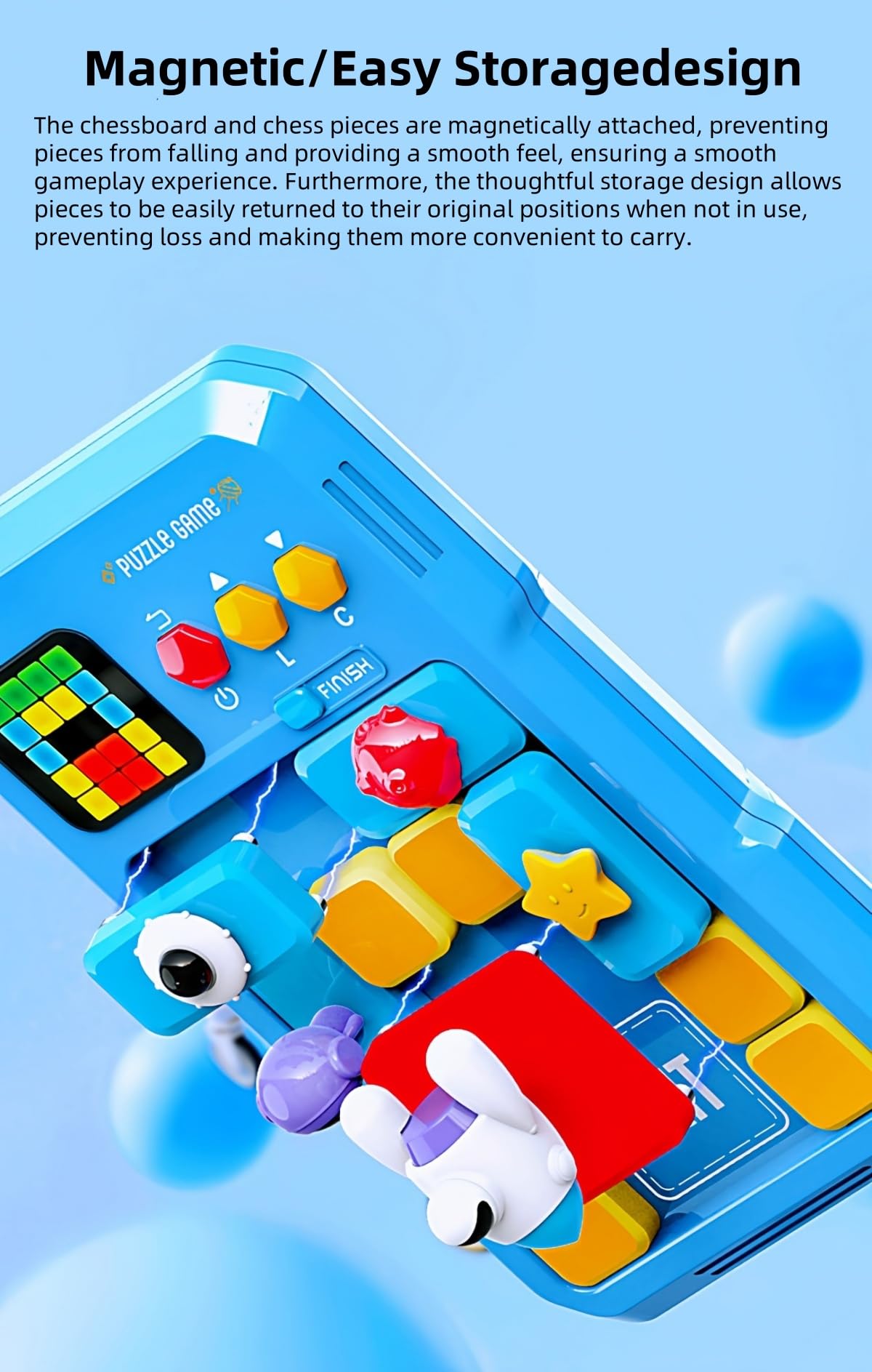 CZT 3D Smart Huarong Road Juego de Escape Laberinto y Rompecabezas Electrónico para Niños Juego Padres e Hijos Bloques de Construcción Digitales Regalo de Cumpleaños/Festividades Apto para Ocio