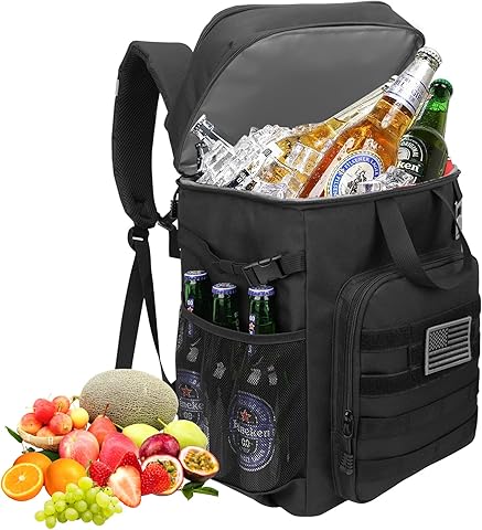 Hp hope Nevera mochila 43 l aislado bolsa de picnic bolsa de almacenamiento caliente nevera nevera mochila grande hombre y mujer para camping playa exterior viajes familia picnic barbacoa