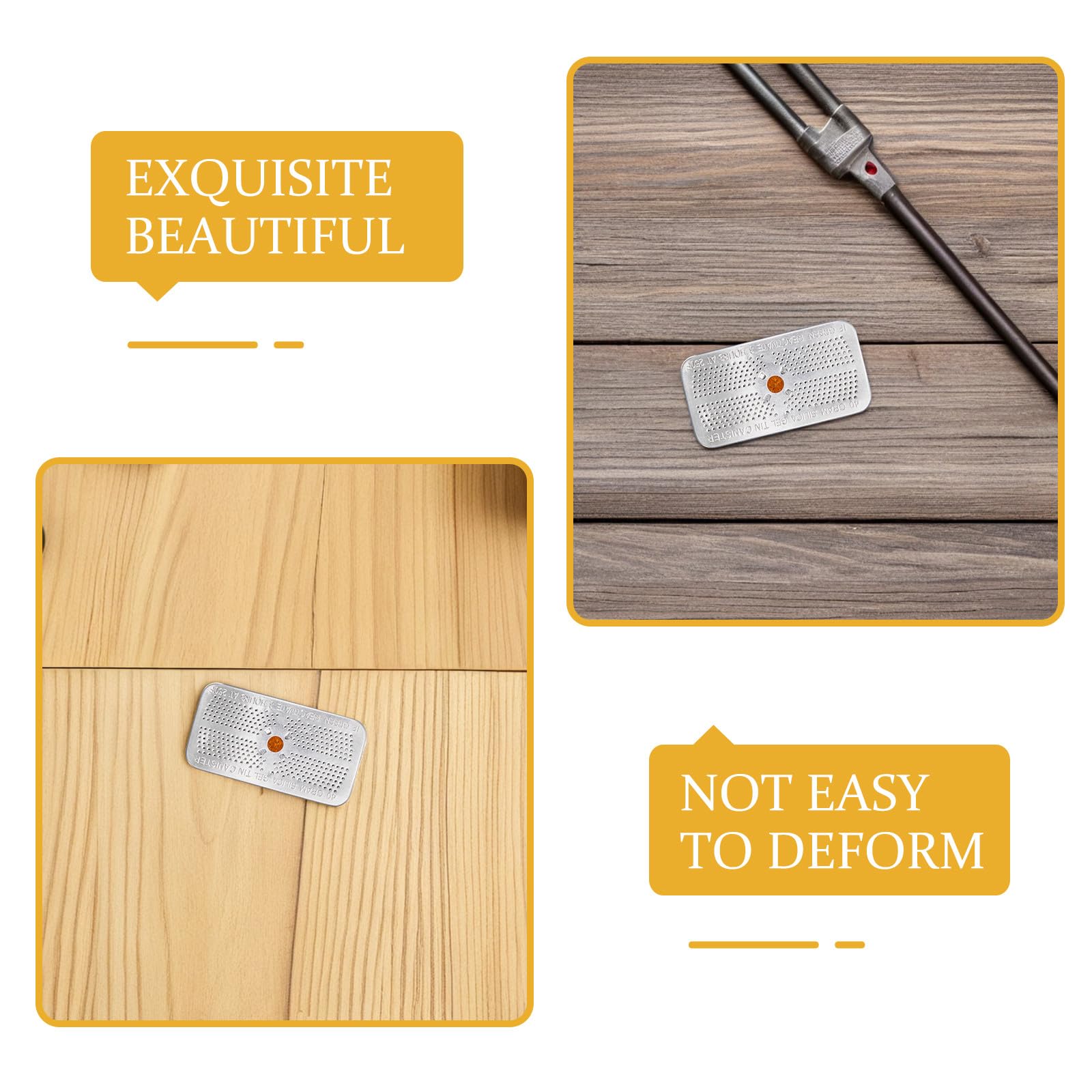 DOITOOL Silice Essiccante 40 Grammi 5 Pezzi Indicatrici Assorbi Umidità in Alluminio per Armadi e Scarpiere