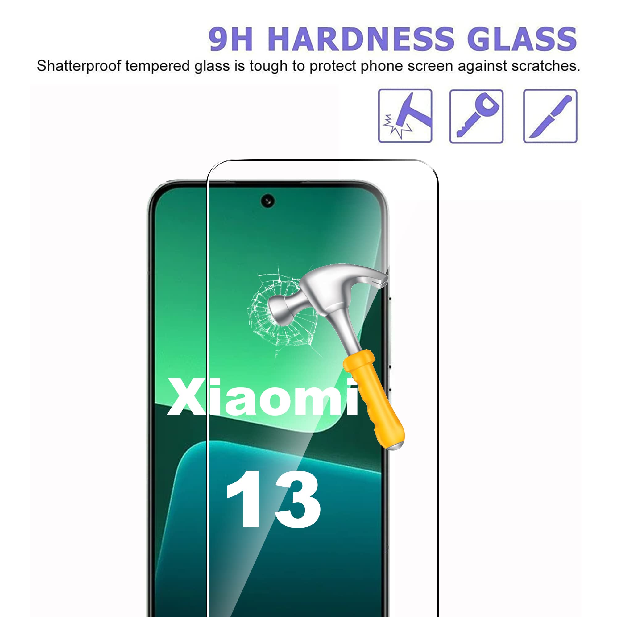 3 Pezzi BROTECT AirGlass Matte Pellicola in vetro opaca per Xiaomi 13 (Posteriore