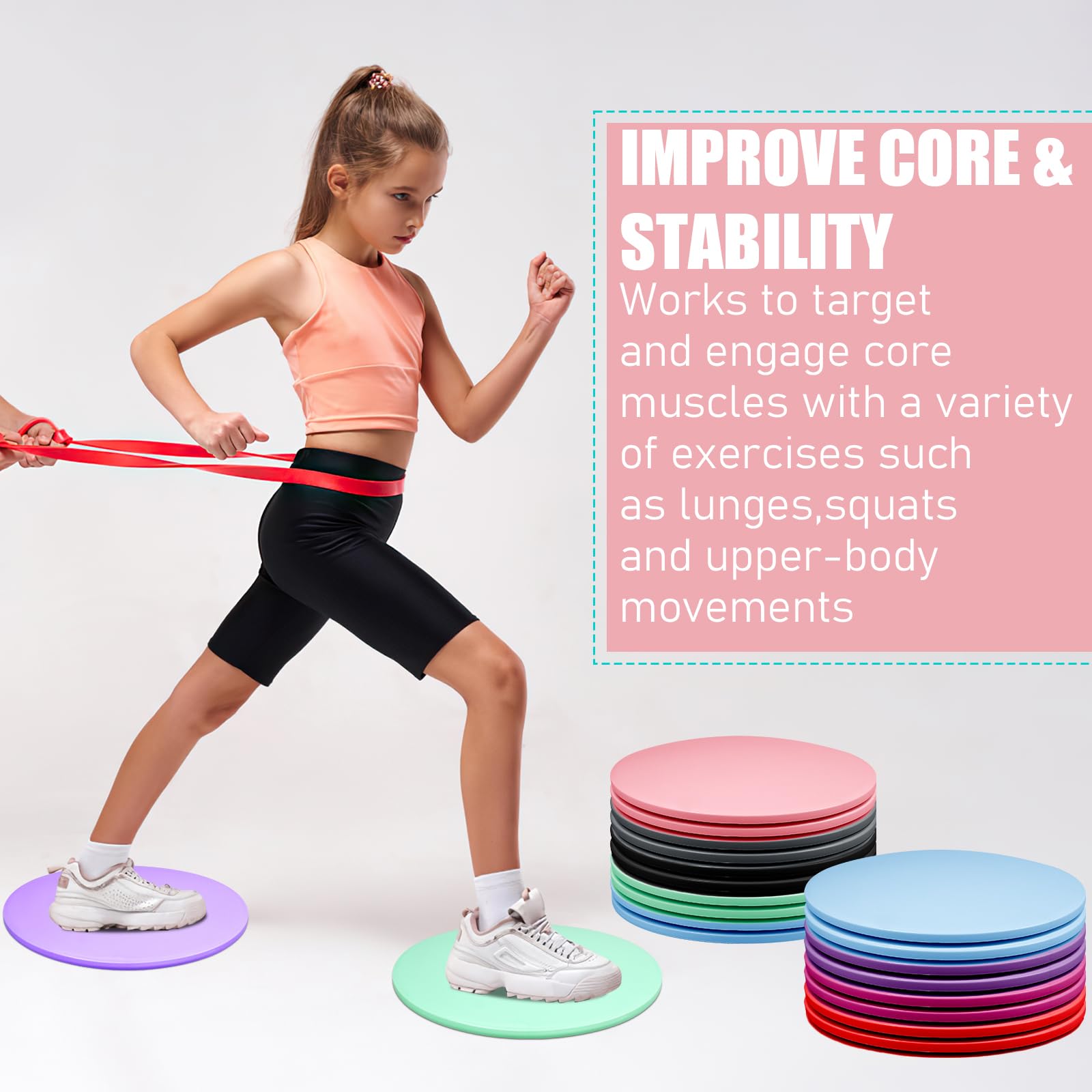 20 Stück Core Slider, doppelseitige Gleitscheiben, Übungsgleitscheibe, Fitness, Core Slider, Sport, Workout-Ausrüstung für Bauch, Heimübungen zur Stärkung von Rumpf, Gesäß, Bauch