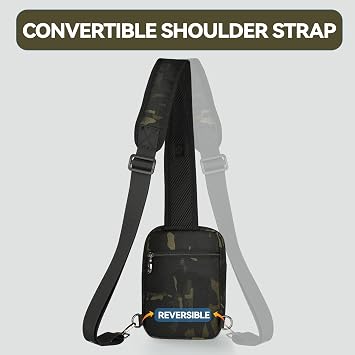 Sling Bag, Tactical Anti Theft Crossbody Bag with Zipper Lock RFID EDC Small Chest Bags for Men Women(Camouflage)