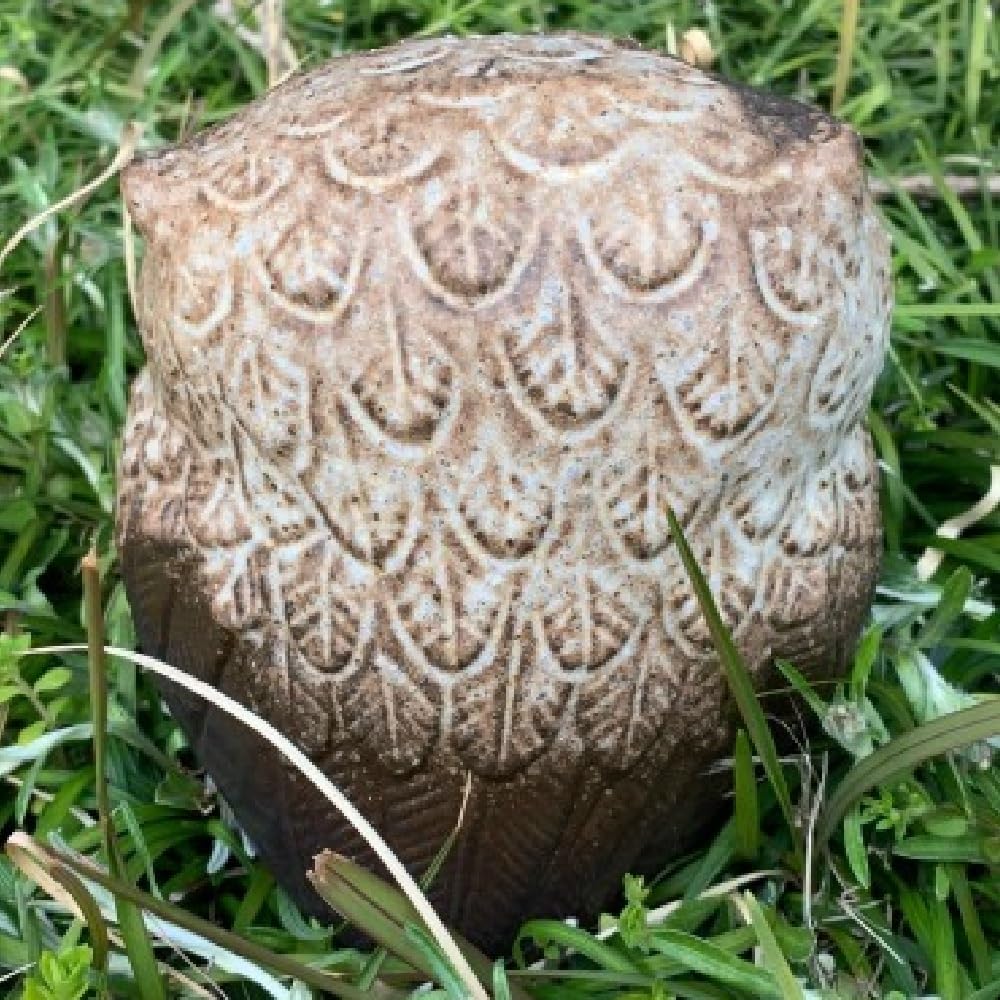 新品　ふくろう　置物　首かしげ　粉引風　信楽焼　陶器　大きい　高さ54cm fu-0138-s.jpg