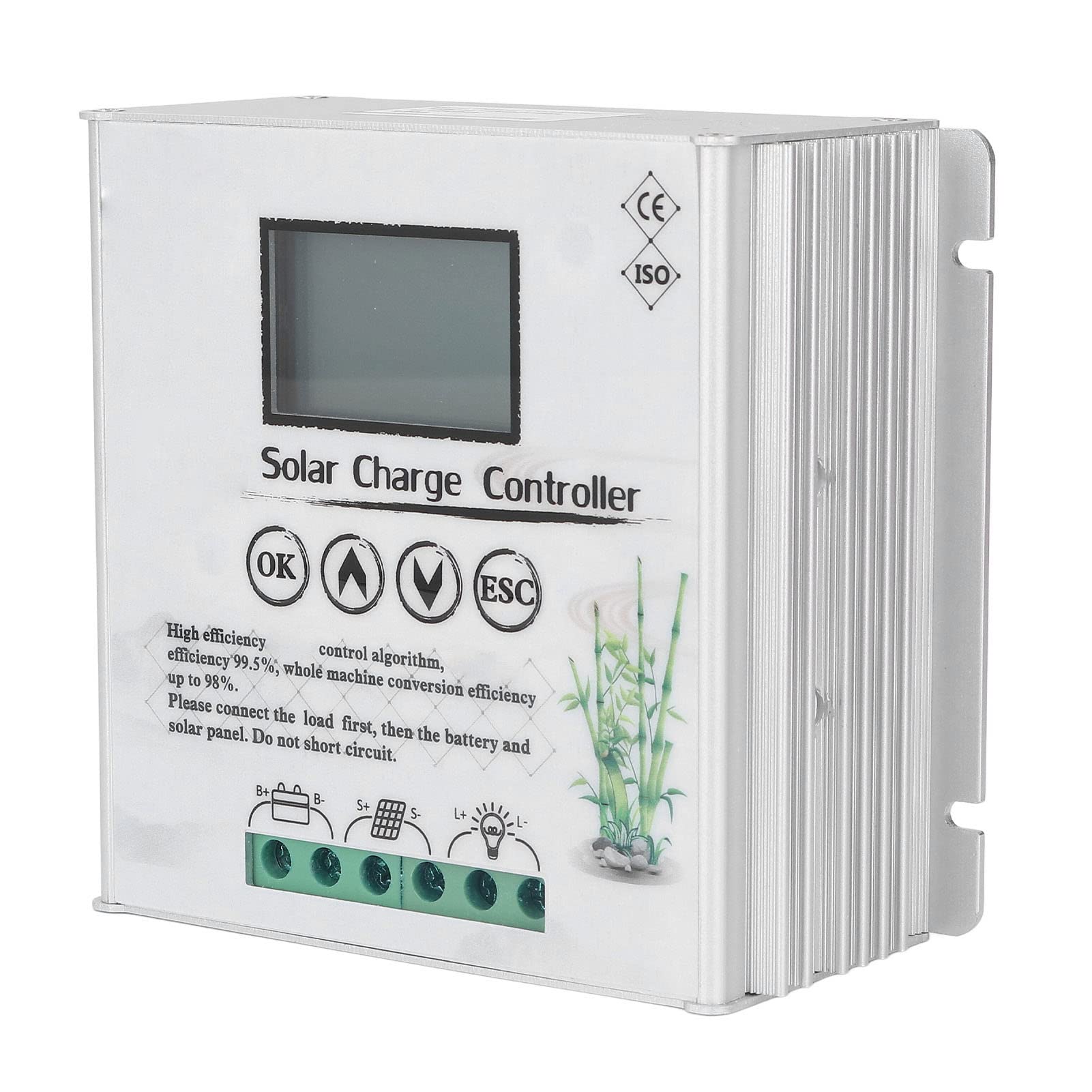 Automatyczny Regulator ładowania energią słoneczną 24 V 48 V, Regulator ładowania Słonecznego MPPT Obudowa Aluminiowa Wejście PV 130 Wyświetlacz LCD USB 5 3 A do Hybrydowych Systemów (40A)