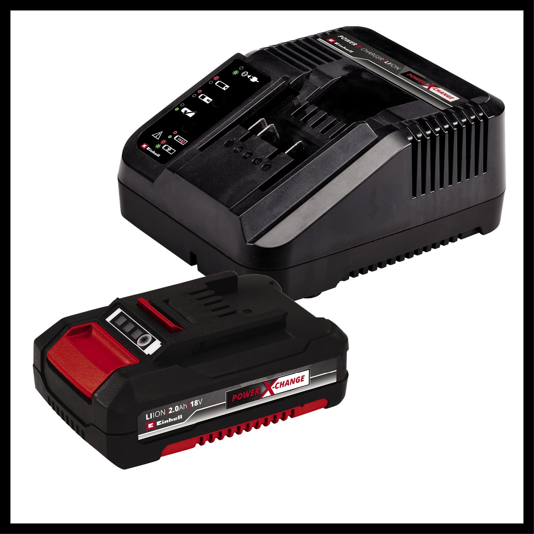 Einhell Soplador universal GE-ULB 18 Li E-Kit Power X-Change (18V, velocidad del aire 250 km/h, tubo de 3 piezas, ajuste de velocidad electr. con indicador LED, incl. batería de 2,0 Ah y cargador)