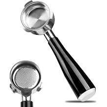 HBN 51mm Bottomless Portafilter with 3-Ear Single Cup Stainless Steel Filter Basket and Handle, Compatible Espresso Machine