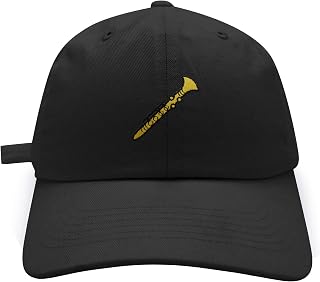 JPAK Clarinet Baseball Cap Embroidered Cotton Dad Hat - Music Black