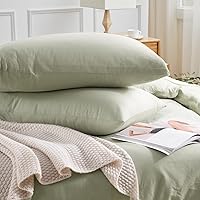 Vista 262 de NEXHOME PRO Funda de edredón Twin XL 100% algodón lavado, transpirable, duradera, texturizada, similar al lino, juego de ropa de cama para el hogar