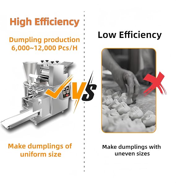 Kolice Commercial Automatic Dumpling Machine, Imitation handmade Dumpling Machine 6,000~12,000pcs/H,Handmade Dumpling Gyoz Samosa Maker Pastry Making Machine