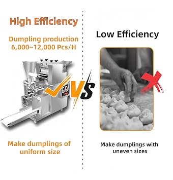 Kolice Commercial Automatic Dumpling Machine, Imitation handmade Dumpling Machine 6,000~12,000pcs/H,Handmade Dumpling Gyoz Samosa Maker Pastry Making Machine