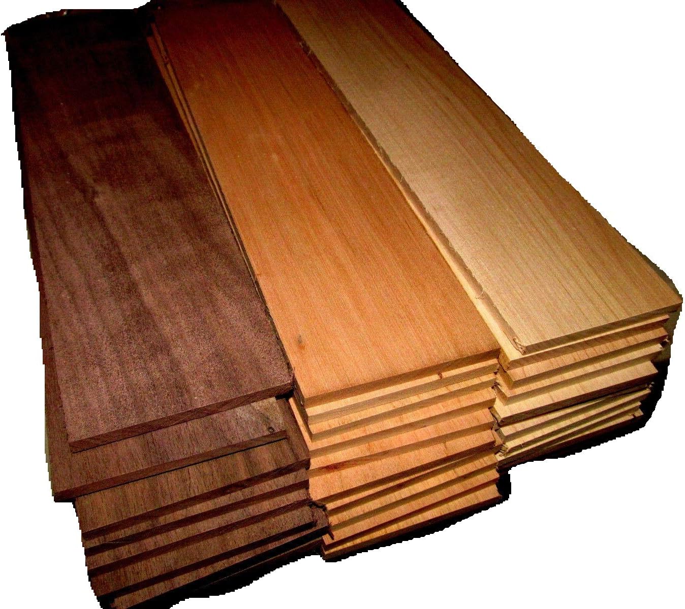 (New) MULTIPAK (21) KILN Dried Sanded Thin Walnut, Cherry, & Maple 12" X 3" X 1/8" (uses Include Furniture, cabinets, Windows and Door Frames, Millwork, and molding)
