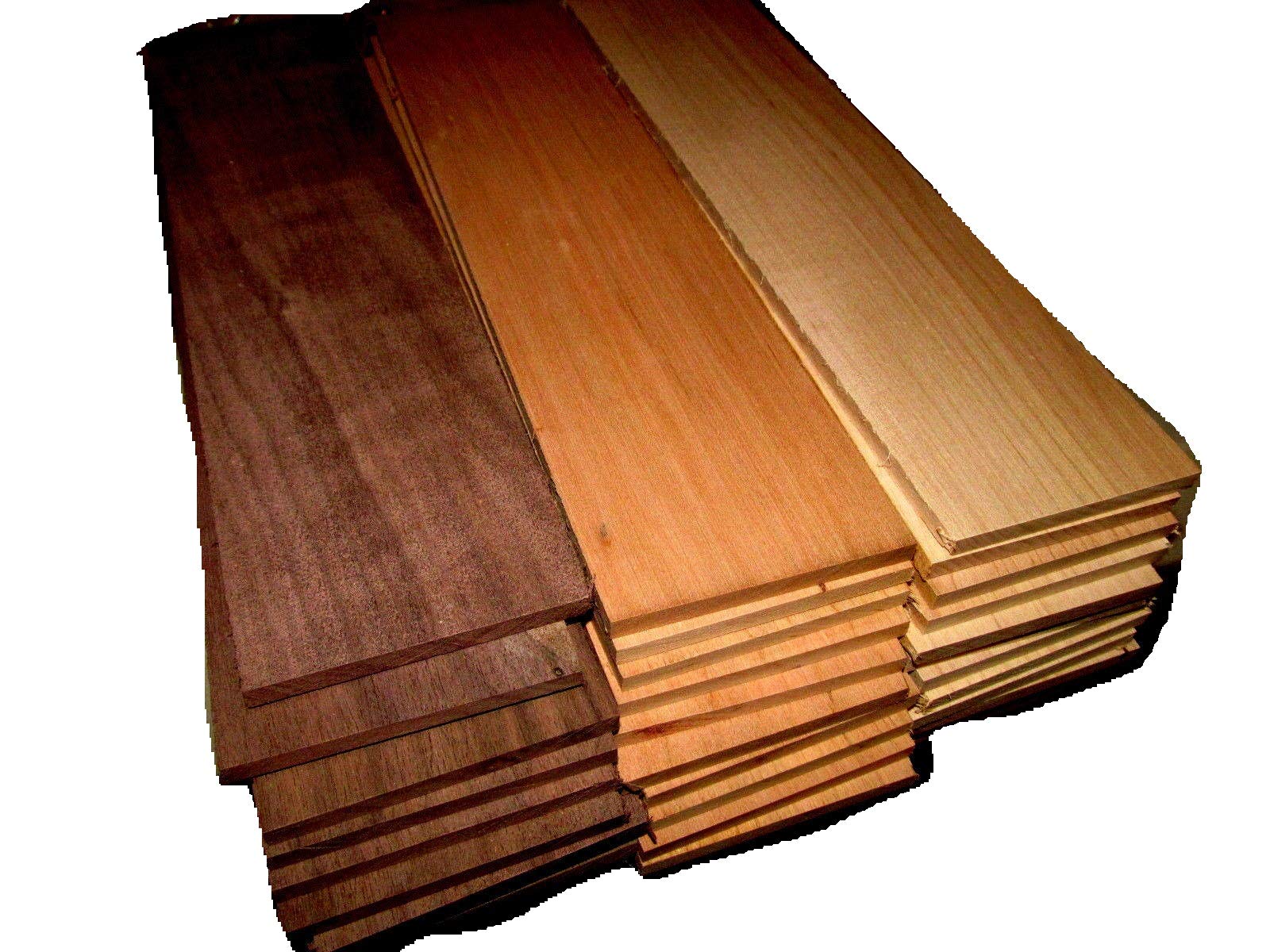 (New) MULTIPAK (21) KILN Dried Sanded Thin Walnut, Cherry, & Maple 12" X 3" X 1/8" (uses Include Furniture, cabinets, Windows and Door Frames, Millwork, and molding)