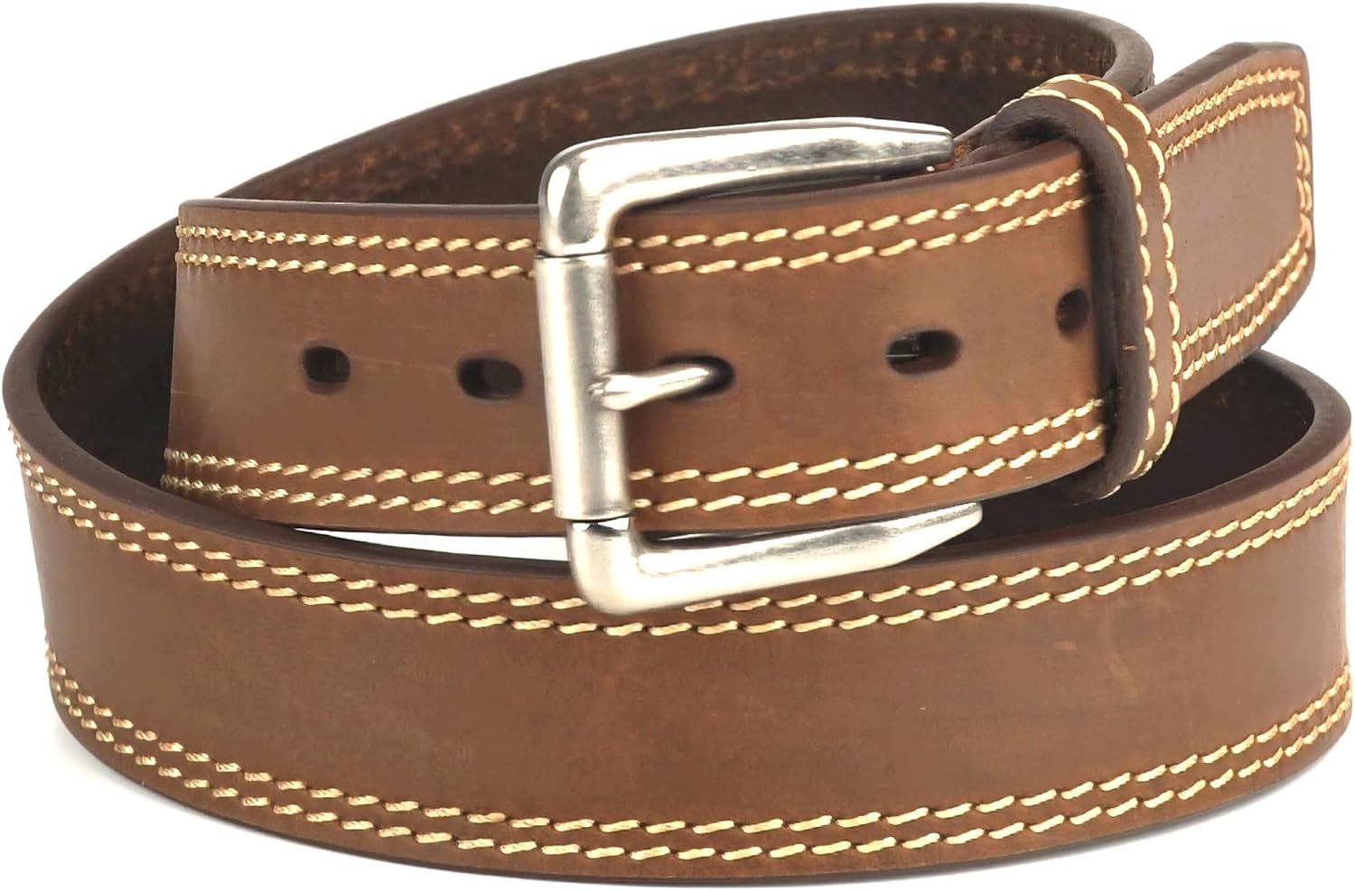 ARIAT Men's Contrast Double-Stitched Leather Belt - Image 2