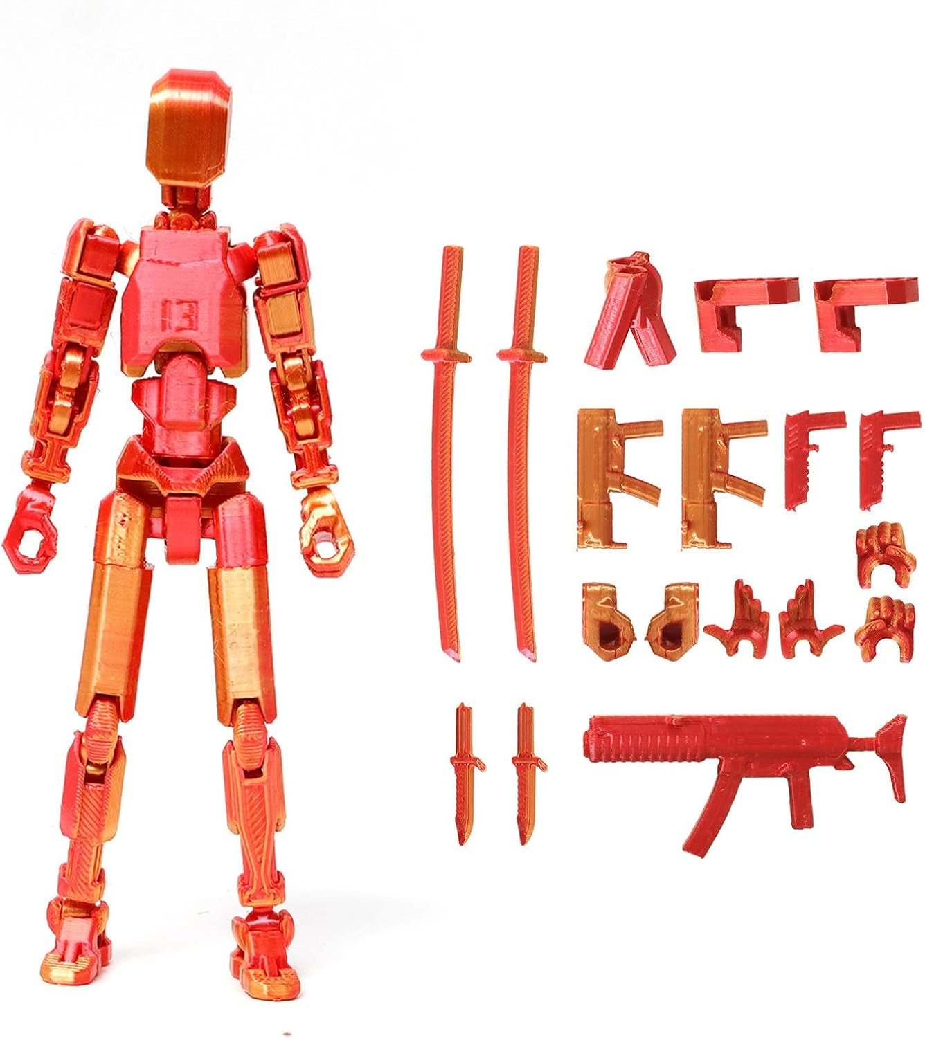 Titan 13 Figurine d'action imprimée 3D - Décoration de bureau pour les amateurs de jeux - Assemblage