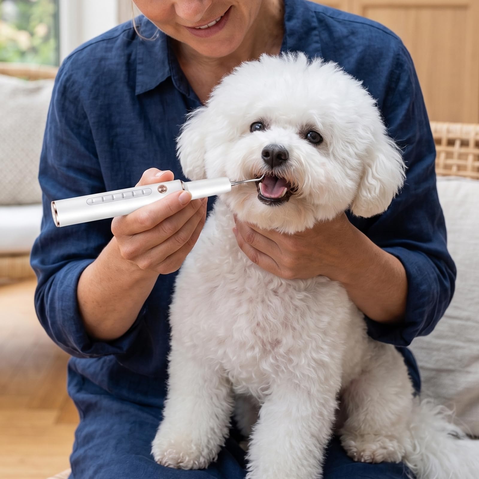 Removedor de sarro ultrasónico, juego de limpieza de dientes ultrasónico para perros, limpiador dental para mascotas, 5 modos ajustables, herramientas de limpieza de dientes para perros y