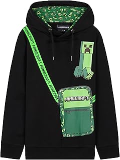 Minecraft Boys Hoodie - Creeper Hooded Sweatshirt Warm Soft Pullover Streetwear 7-14 Years Gifts for Boys Teenagers