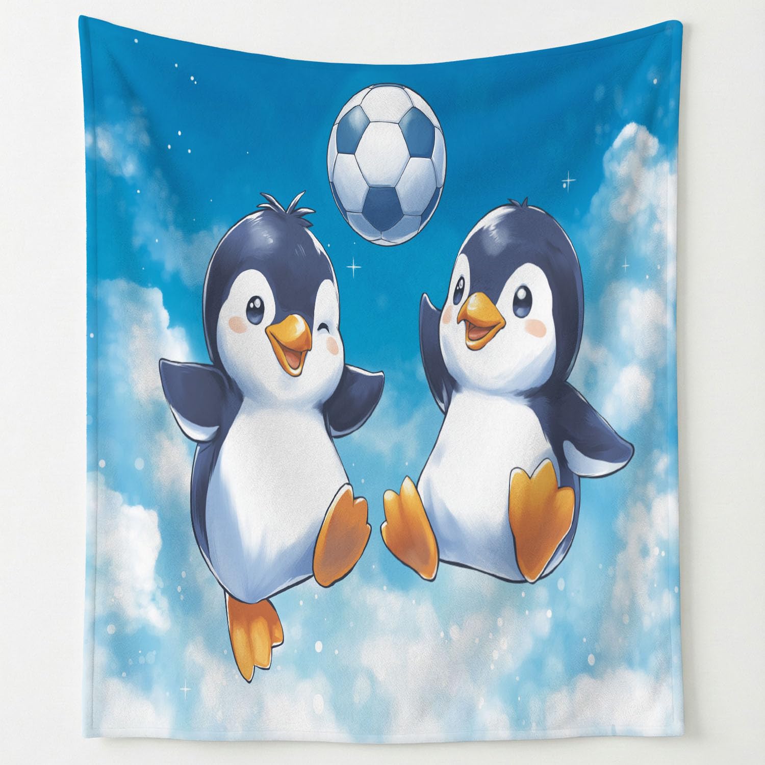Genérico Niespodzianki i zabawne prezenty-koc z nadrukiem dla ojca matki bliskich i bliskich - błękitne niebo anime koc na sofę polarową miękki termiczny 220 x 270 cm