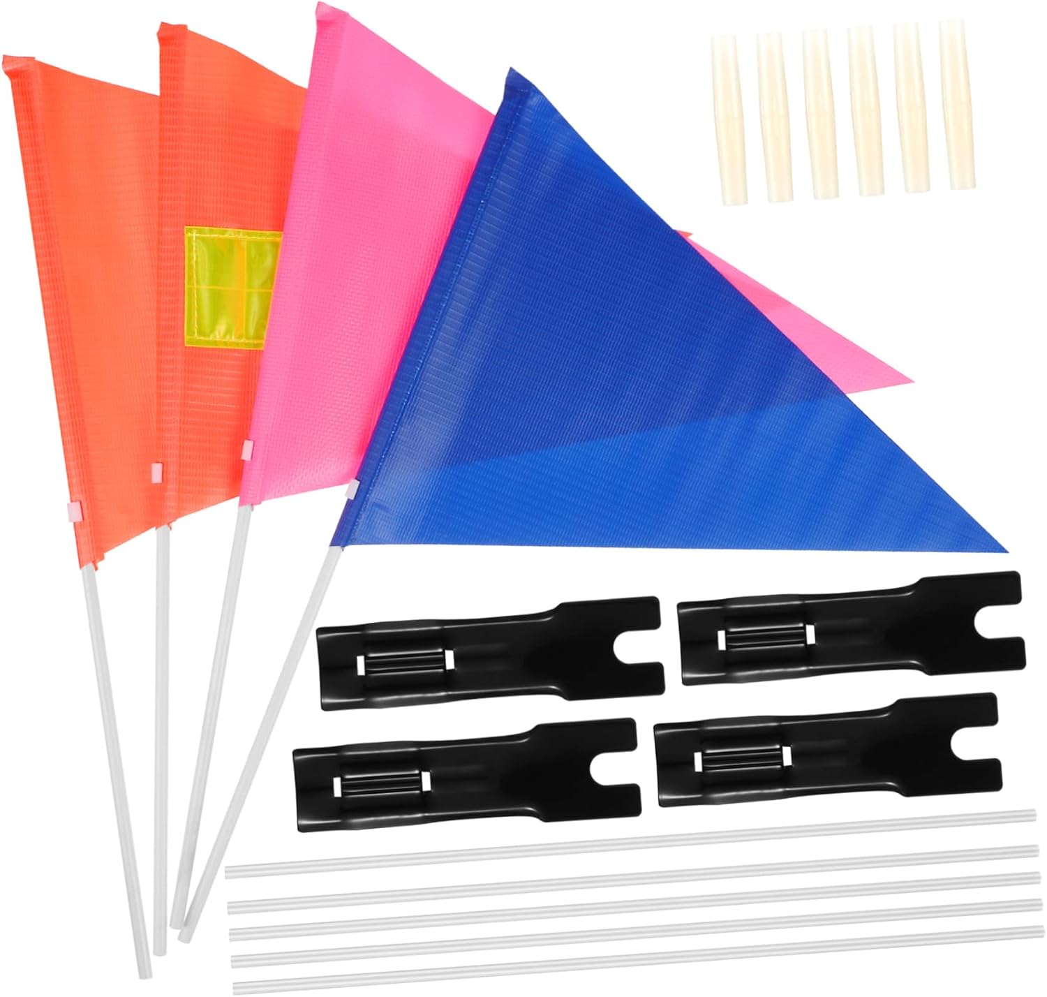 VICASKY Bike Safety Flagpole Kit with Mounting Bracket Kids Flag for Bicycle Trailers Sturdy and Easy to Install Flag Holder for Enhanced Visibility