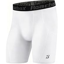 Roadbox Mens Compression Shorts, Spandex Athletic Running Shorts