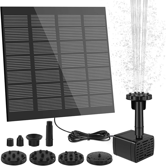 Solar Bird Bath Fountain Pump, Outdoor DIY Solar Water Pump