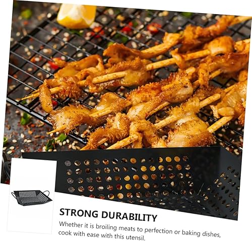 Miniatura 8 de SHERCHPRY Placa de parrilla antiadherente, sartén para exteriores, estufa cuadrada, parrilla para parrilla, accesorios para parrilla, sartén para