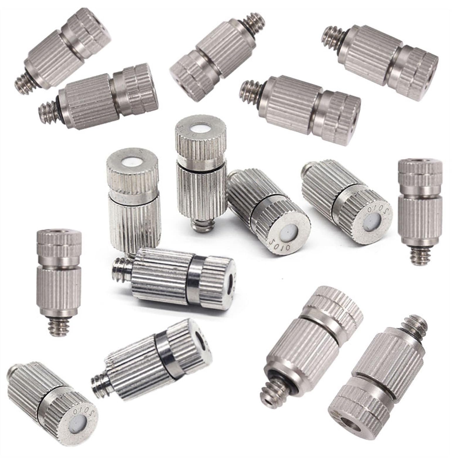 EZLUIYLDH High Pressure Misting Nozzles, 50PCS Brass Misting Nozzle, High Pressure Spray Mister Nozzle 2 Sections Orifice Dia 0.3mm