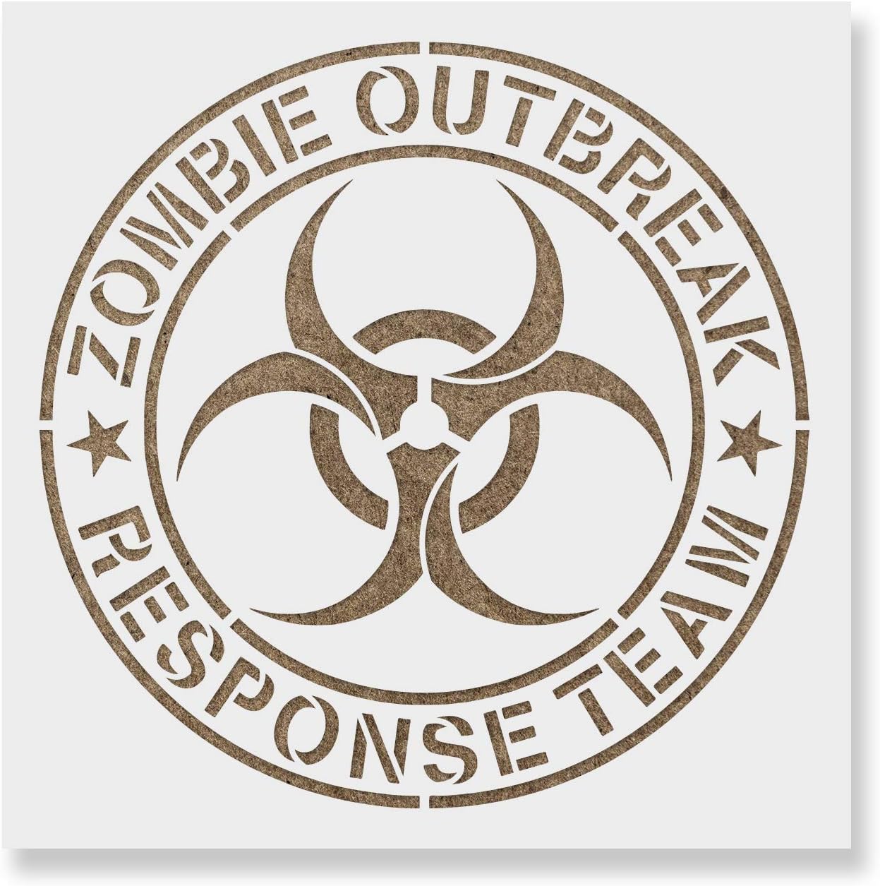 Zombie Outbreak Stencil - Effortlessly Create Ghoulish Party Decor, Spooky Stencils, Paint Stencils, Halloween Table Decor