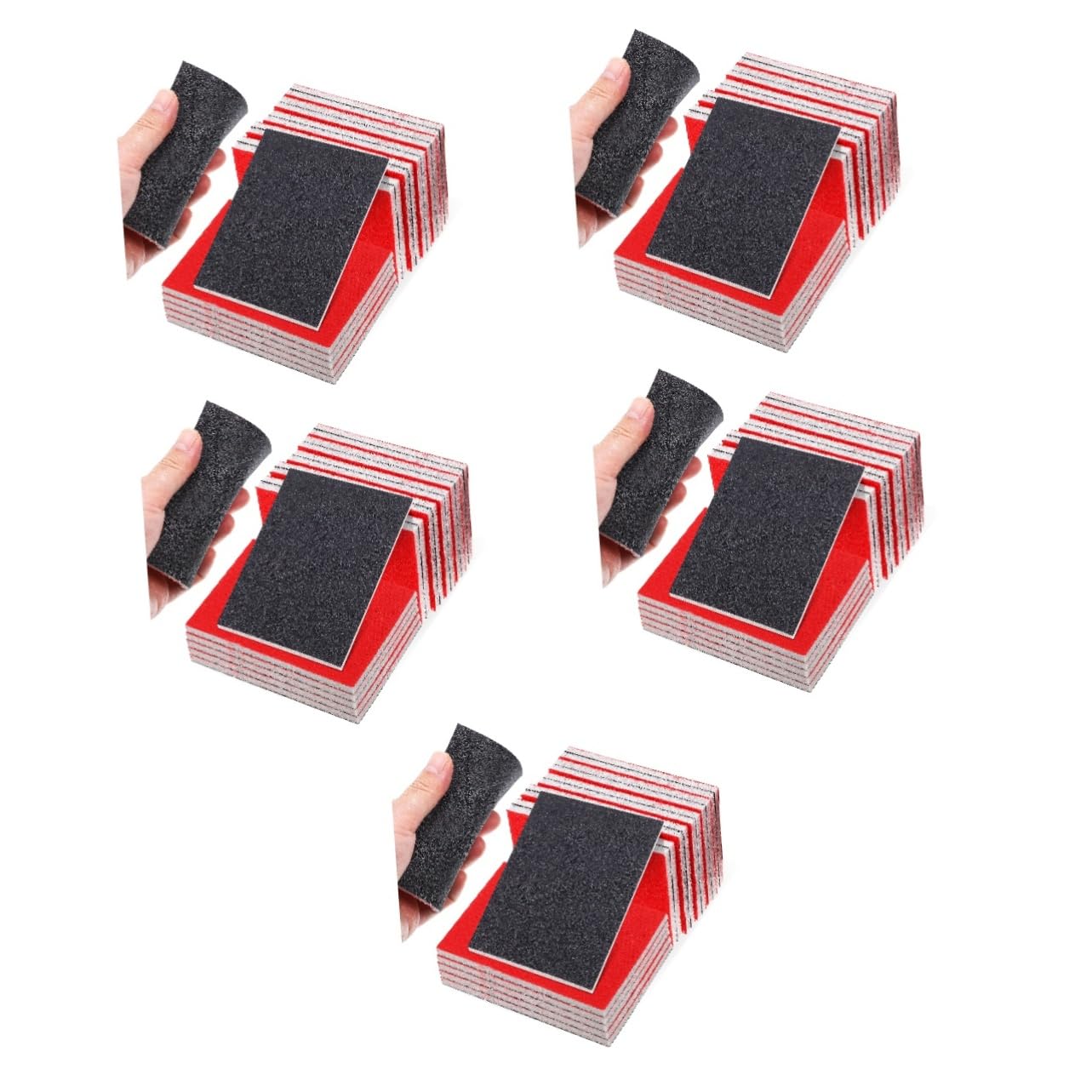 iplusmile 100piezas Esponjas De Lijado Reutilizables De Lijas De Diferentes Granulaciones para Carrocería y Manualidades Grit Almohadillas De Espuma para Madera Eficiencia Lijado