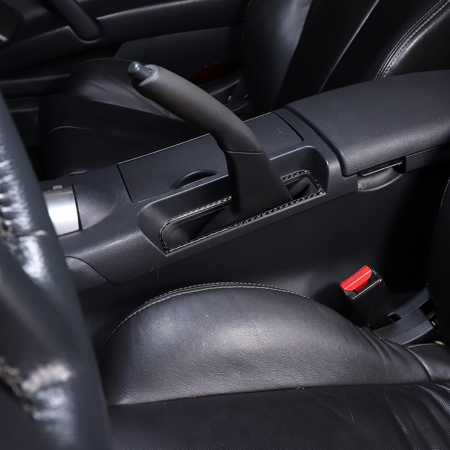 Handbrake Panel Frame Sticker for Mitsubishi Eclipse 2006-2011, Soft Real Carbon Fiber Car Interior Center Console Gear Shift Handbrake Frame Decal Trim Accessories
