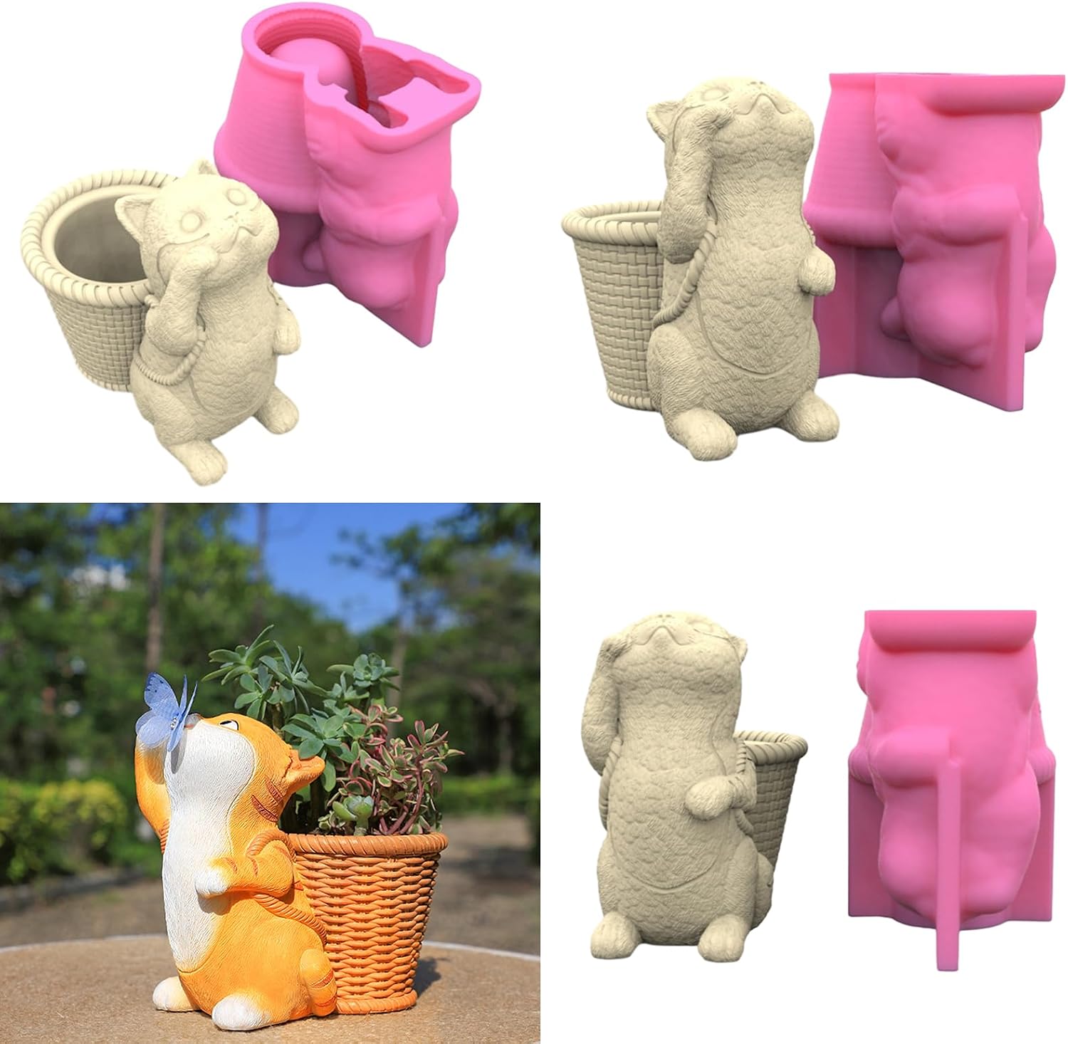 Pen Holder Flower Pot Silicone Molds Epoxy Resin Mold Plaster Mold for Resin Decoration