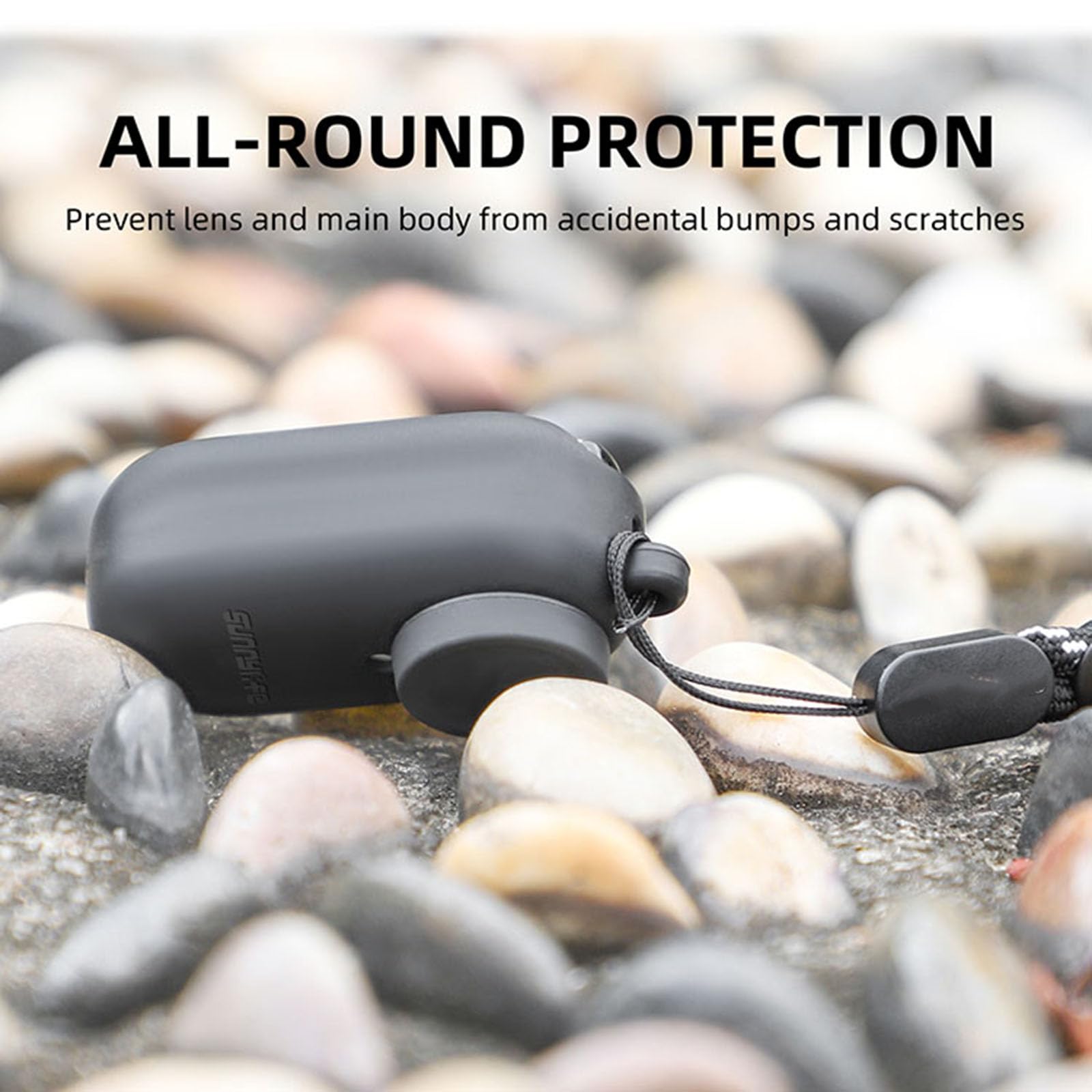 Custodia In Silicone Per Insta360 Go Ultra – Design Drago Kaka, Con Cinghia Da Polso, Arancione, Protezione Antigraffio