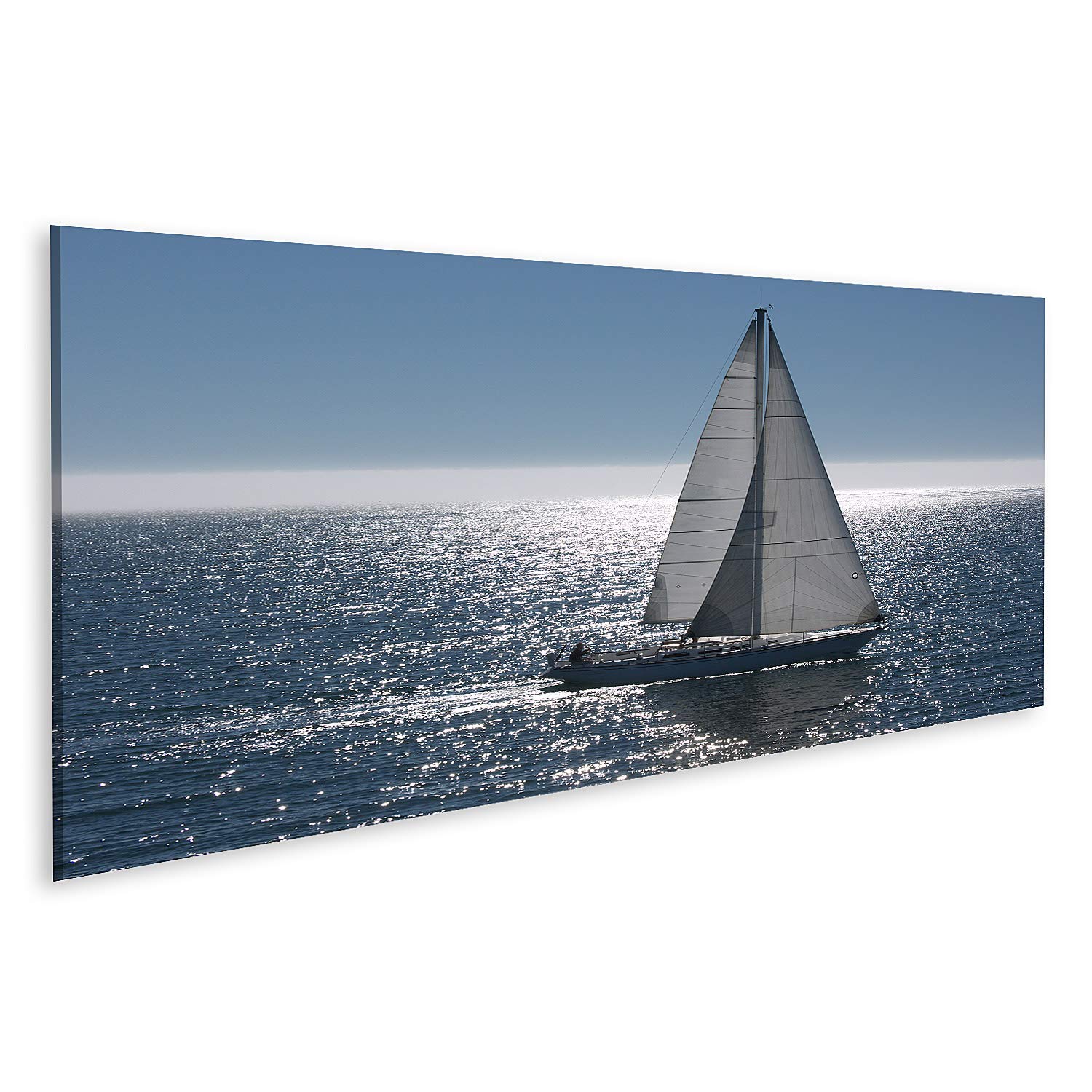 islandburner Quadro su tela Barca a vela che scivola su un mare calmo Stampa Foto Quadri Moderni