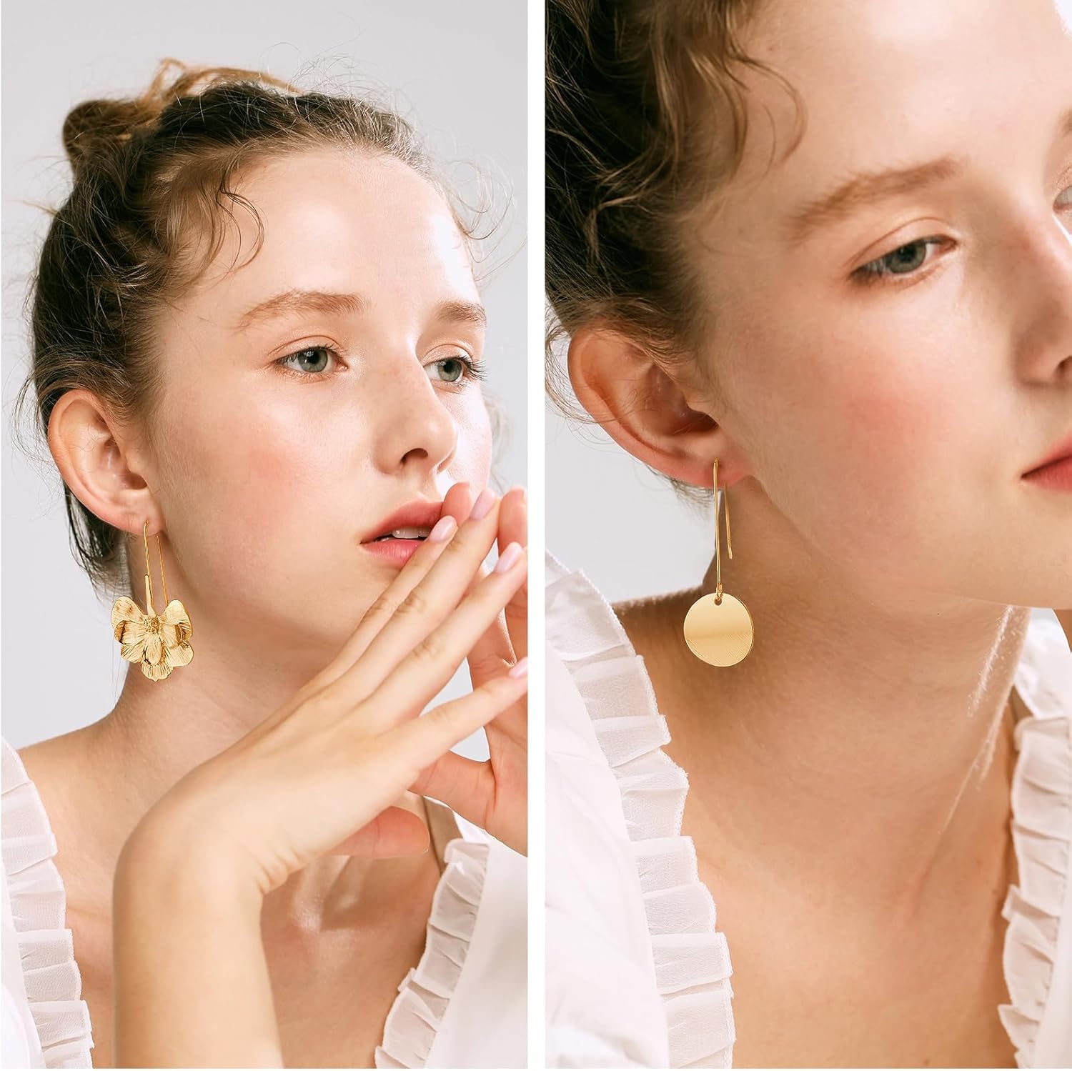 Earrings for Women, Funtopia 68 Pairs Drop Dangle Earrings, Fashion Statement Stud Earrings Pearl Earrings Set for Party Jewelry(Gold and Silver) - Image 6