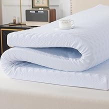 WhatsBedding 3 Inch King Memory Foam Mattress Topper with Soft Cover for Pressure Relief, Memory Foam Bed Topper with Removable & Washable Cover Rayon from Bamboo for Back Pain(80x78x3in)