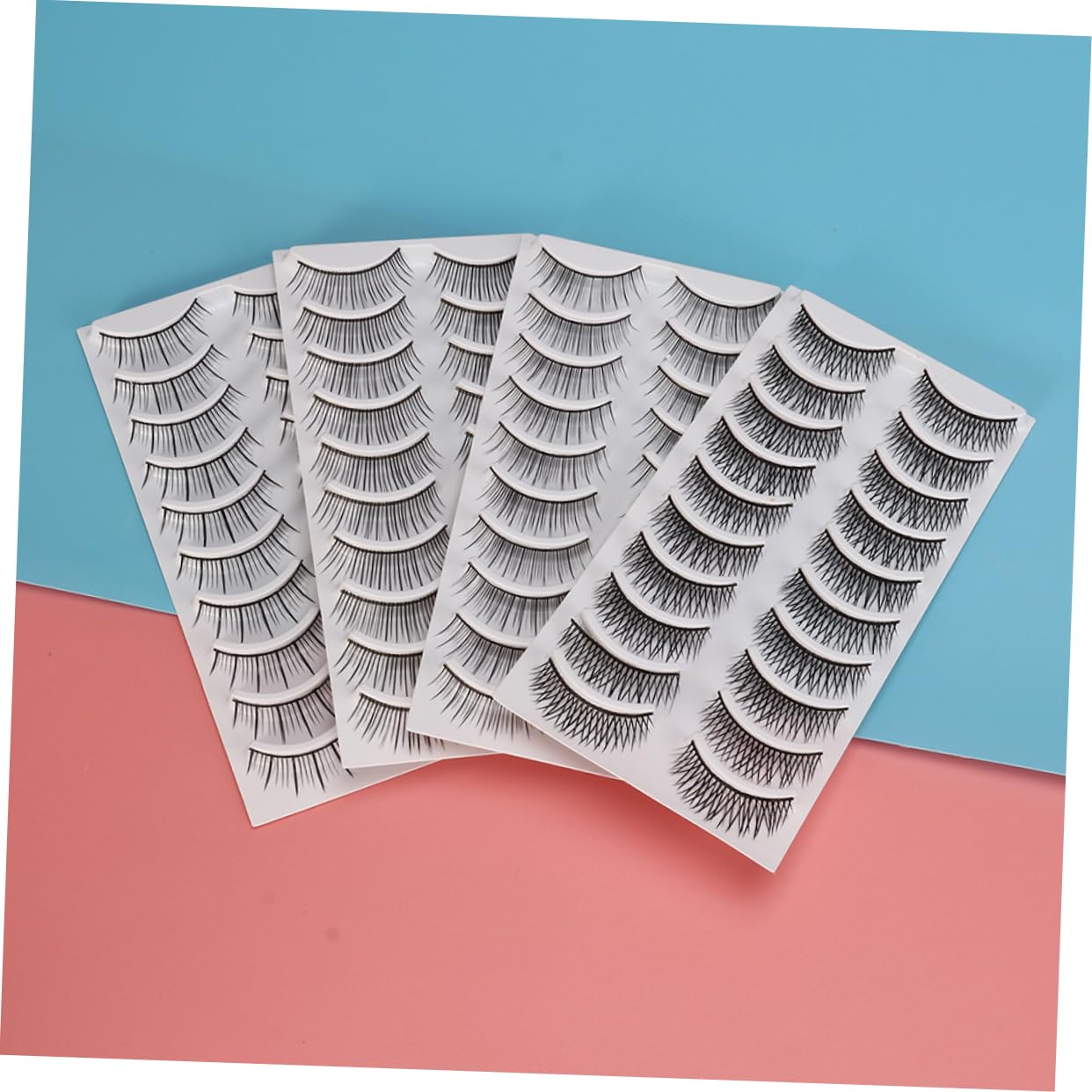 Künstliche Wimpern Satz 160 Paar, Faser, 8 Stile, Schwarz