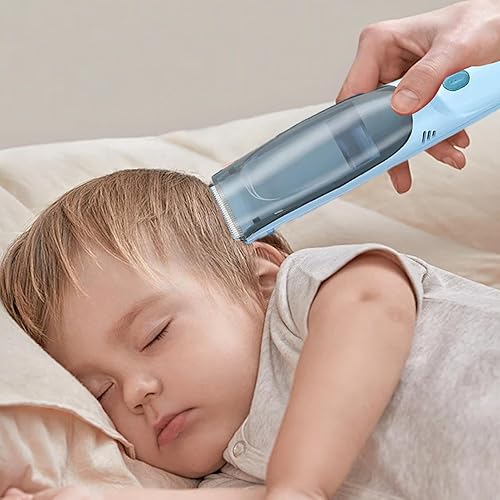 Miniatura 9 de Cortapelos silenciosos para niños, cortapelos silenciosos para bebés, cortapelos de bebé, kit de corte de pelo inalámbrico recargable por USB,