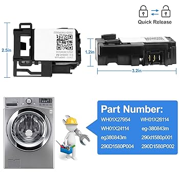 Amazon.com: WH01X27954 Washer Lid Lock Switch Replacement