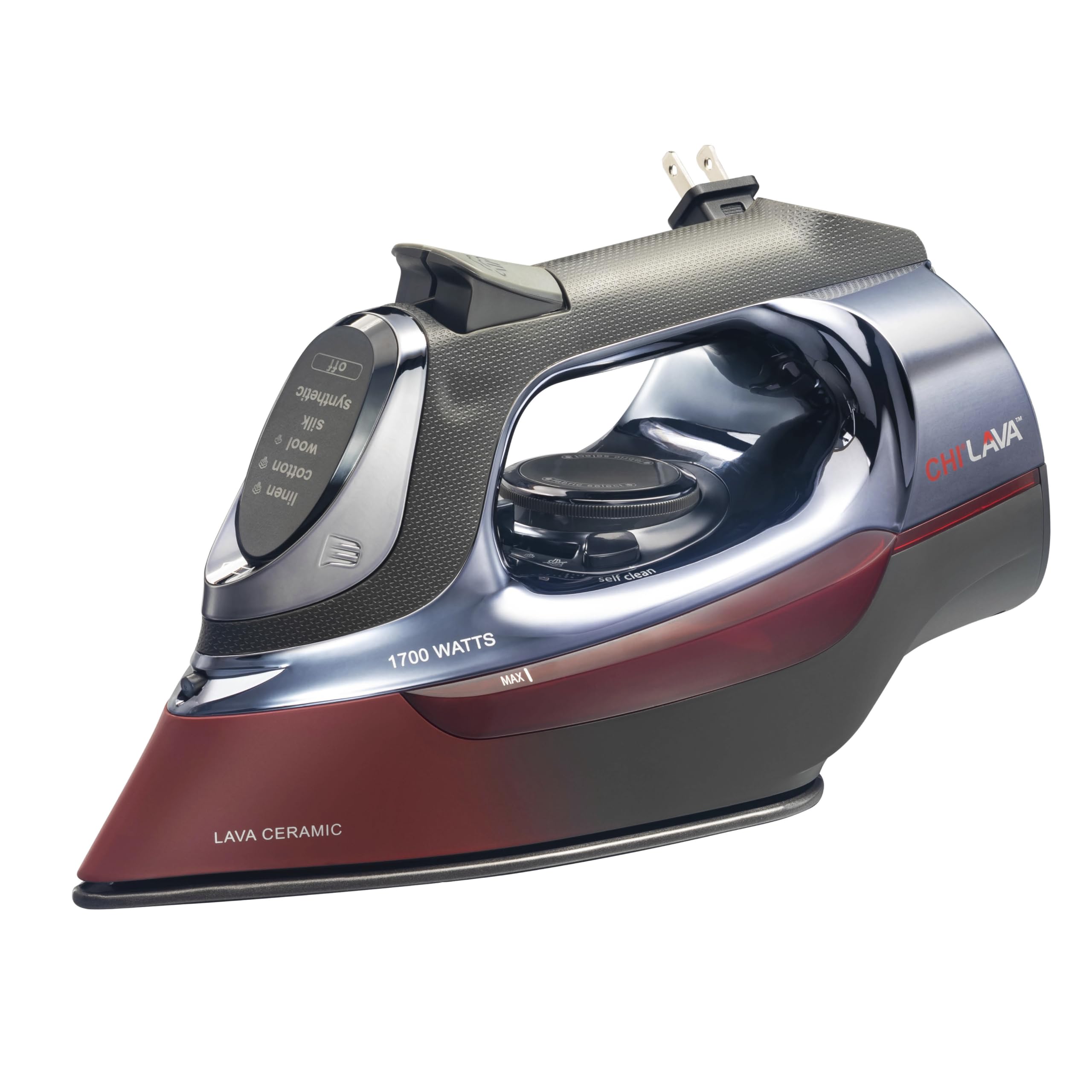 CHI Steam Iron for Clothes with Vertical Steam Burst, 1700 Watts