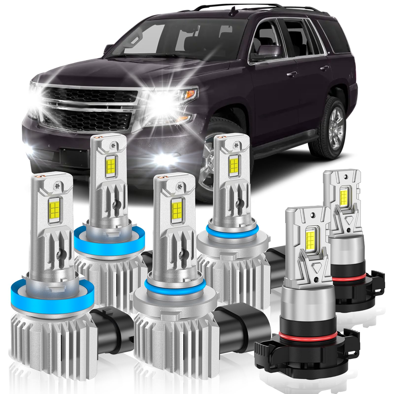 Photo 1 of GQWISCL Hi/Lo Fog Light Bulbs Combo Fit for Chevy Tahoe 2007-2015