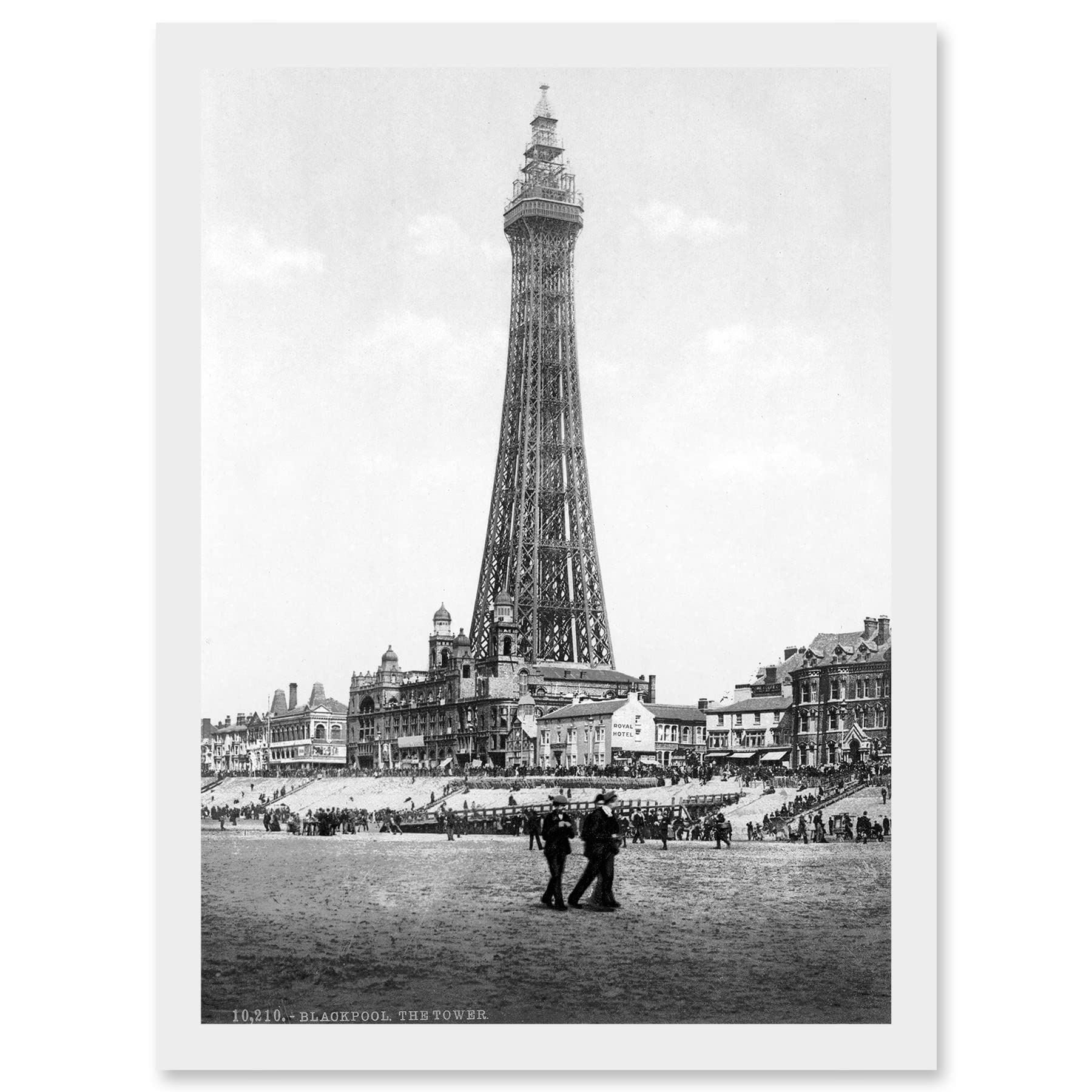 Artery8 Vintage Photo Blackpool Tower England UK History Artwork Framed Wall Art Print A4