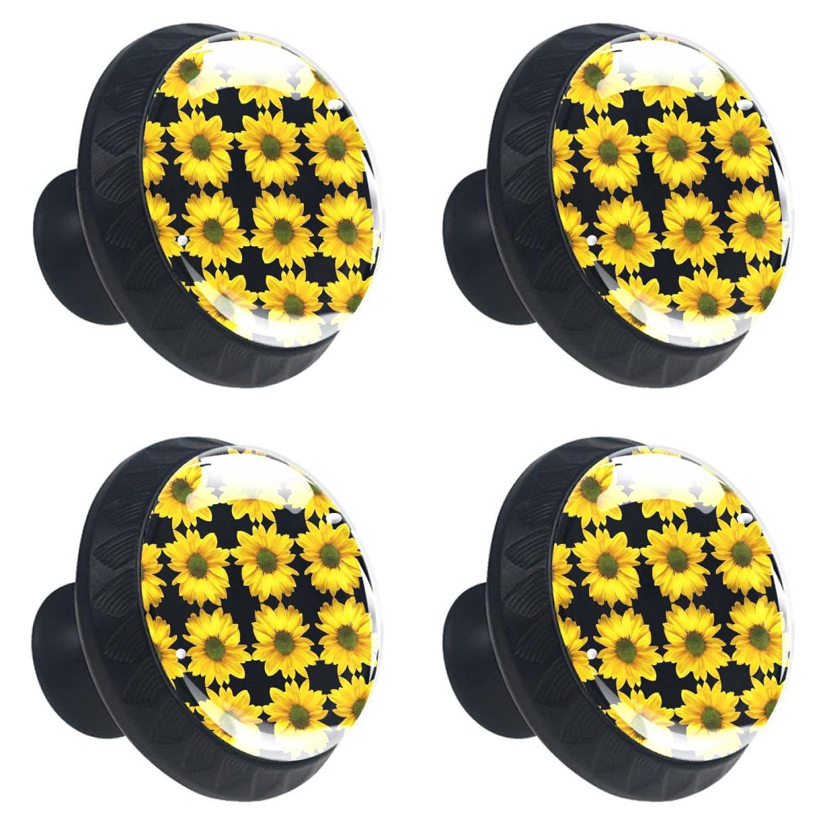 Bouton de tiroir noir en cristal 30 mm pour rénover vos meubles