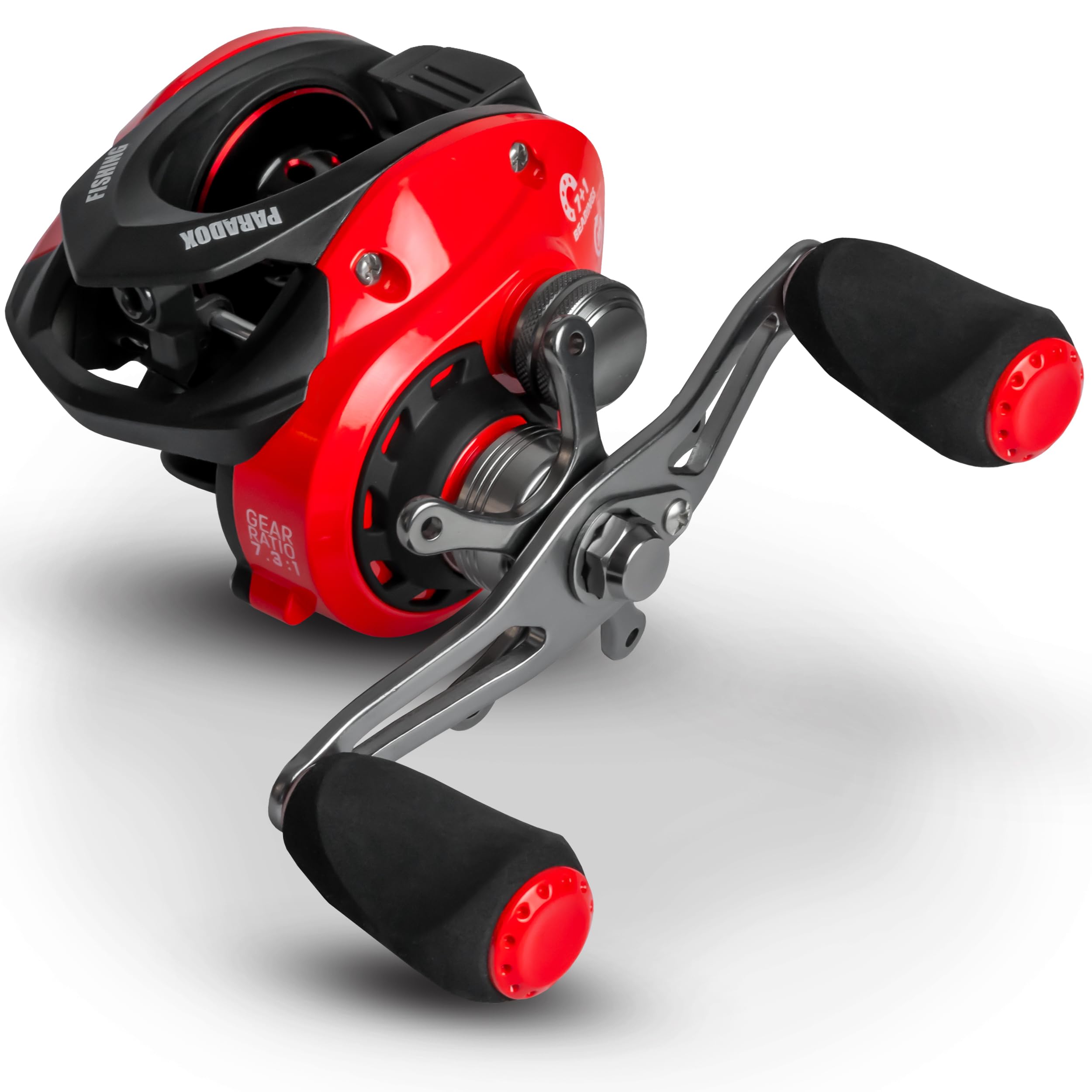 Paradox Fishing Hyper Cast 0,12mm/150m 0,16mm/135m 0,20/110m Baitcast Rolle - 32 stufige Magnetbremse - 7+1 Kugellager