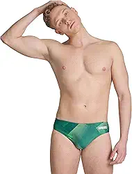 Sunga masculina de meio-tom de desempenho, roupa de banho atlética, roupa de banho profissional