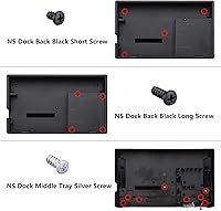 Vista 9 de eXtremeRate Placa frontal de agarre suave personalizada para Nintendo Switch Dock, brilla en la oscuridad, carcasa de repuesto negra Tótem del Reino